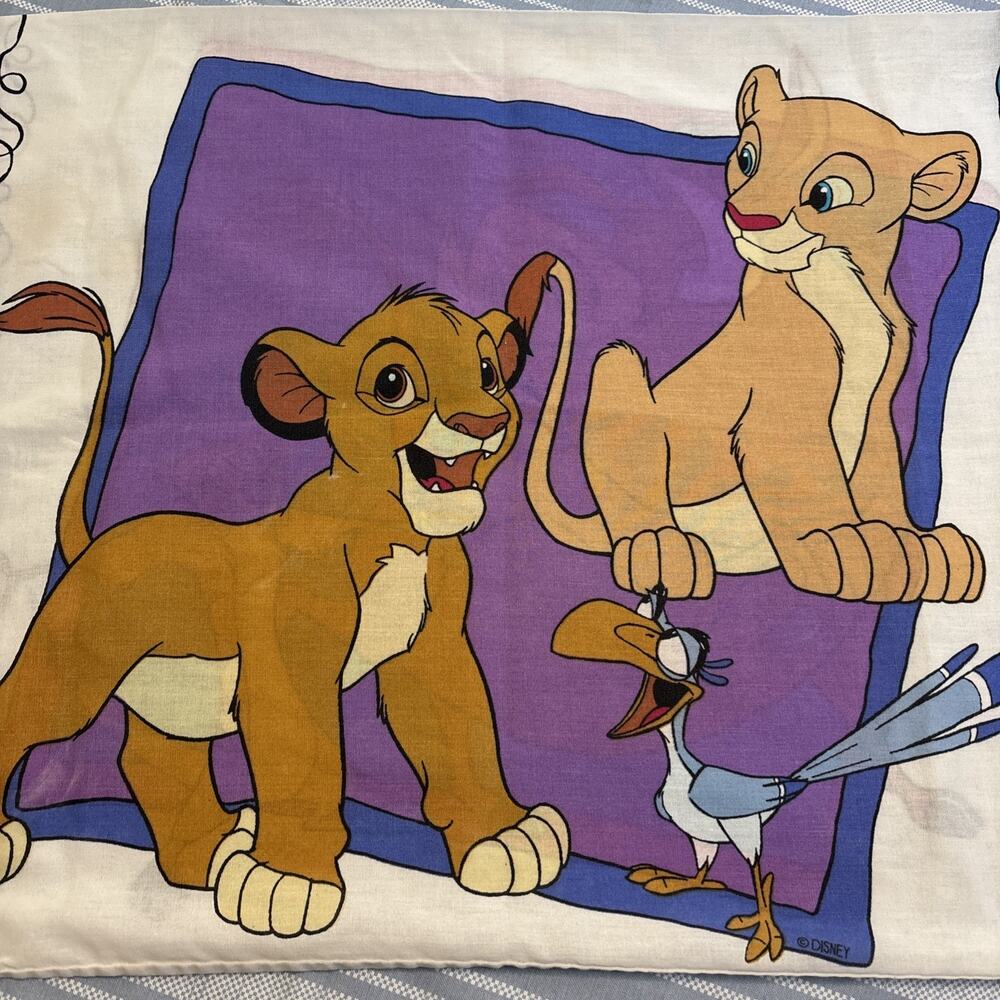 VTG Disney Lion King Pillow Case Standard 90's Simba Timon Pumba Nala USA - Picture 4 of 9